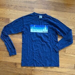 John Mayer Fall Tour 2002 Navy Blue Long Sleeve Shirt